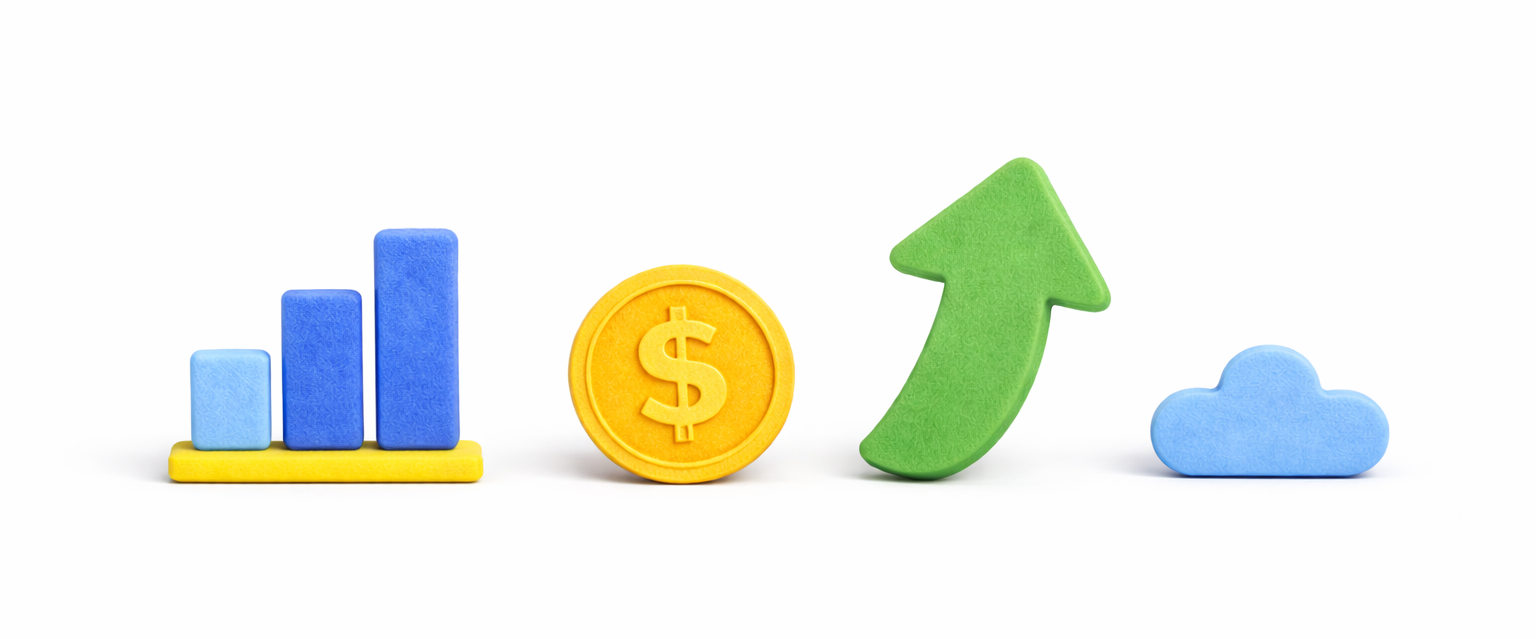 Felt craft objects representing marketing campaigns and revenue attribution