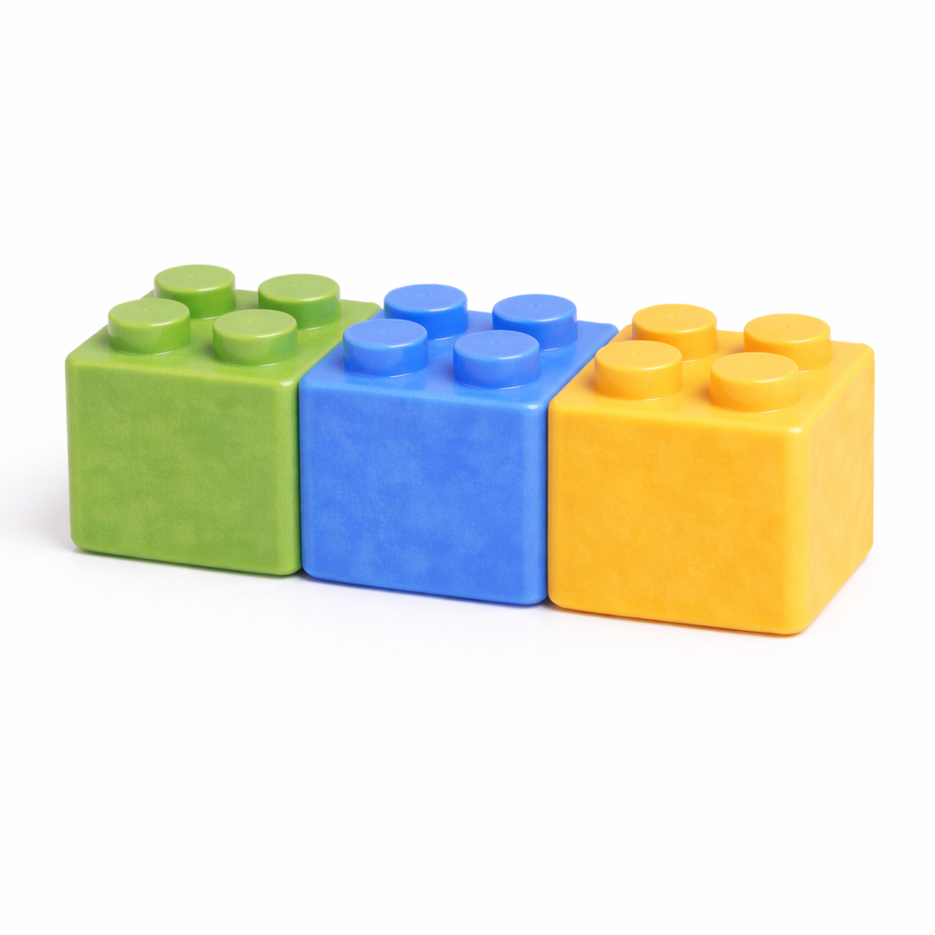 Felt puzzle pieces clicking together